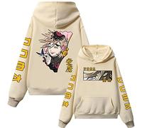 MDEM Demon Slayer Upper Moons Two Douma Anime Hoodie Man Woman Harajuku Pullovers Tops Long Sleeves Streetwear-style5||XXS