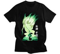 MDEM Dr. Stone Senku Japanese Anime T-Shirt Boys Whites Vintage Clothes Quick-Drying Mens T Shirt Graphic-color4||XL