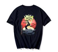 MDEM Gen Asagiri T-Shirt Dr.Stone Ryusui Senku Asagiri Seiyuu Black Shirt Soft Tee-color9||L