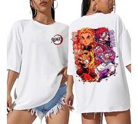 MDEM Harajuku Demon Slayer Tshirt Summer Short Sleeve Oversized Tee Shirt Anime T Shirt Tops-style1||M