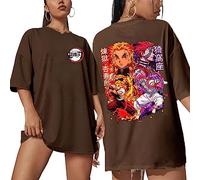 MDEM Harajuku Demon Slayer Tshirt Summer Short Sleeve Oversized Tee Shirt Anime T Shirt Tops-style3||4XL