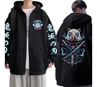 MDEM Hot Anime Dämon Slayer Zipper Hoodie Kimetsu Keine Yaiba Lustige Kampf Inosuke Zip Up Hooded Sweatshirt Mantel Männer Frauen Baumwolle Jacken-style3||3XL