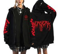 MDEM Japanese Berserk Zip Up Jackets Anime Guts Eyes Graphics Hoodies Hip Hop Streetwear Sweatshirts Unisex Loose Y2K Cardigan Coats-style4||M