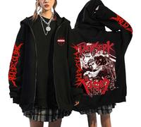 MDEM Japanese Berserk Zip Up Jackets Anime Guts Eyes Graphics Hoodies Hip Hop Streetwear Sweatshirts Unisex Loose Y2K Cardigan Coats-style15||L