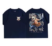 MDEM New T Shirt Demon Slayer Kimetsu No Yaiba Inosuke Pig Boy Funny Mashup Black T-Shirt Breathable Cotton Tee Shirt Short Sleeve-style4||L