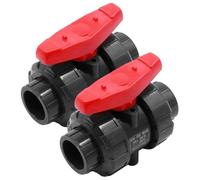 MDEOOSKY 2 Pcs Union Valve, 1 Inch True Union Full Flow, PVC Straight Through Slip Socket for Water Control System