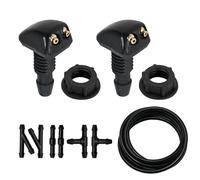 MDEOOSKY 9pcs Front Windshield Washer Nozzles, Front Windshield Washer Nozzle Kit with Fluid Hose, Windshield Wiper Sprayer Nozzle Jet Kit Applicable To Most Vehicles