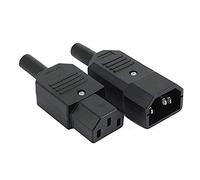 Mdeper C13 C14 Power Plug AC250V 10A 3 Pins Terminals Panel Mount IEC C14 Male C13 Female Inline Adapter Plug Power Socket Connectors