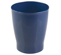mDesign Bathroom Bin - Bedroom Bin & Rubbish Bin For Bedrooms, Bathrooms, Home and Offices - Small Bin - Navy Blue