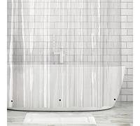 mDesign Extra Wide Waterproof, Heavy Duty Premium Quality 10-Guage Vinyl Shower Curtain Liner for Shower and Bathtub - 108" x 72" - Clear