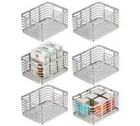 mDesign Farmhouse Wire Storage Basket - Wire Basket for Storing 6