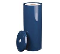 mDesign Free Standing Toilet Paper Holder - Toilet Paper Storage for Bathroom - Toilet Roll Holder Free Standing in Navy
