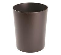 mDesign Metal Waste Bin - Chic Waste Paper Bin for Bathroom, Office and Bedroom - Bathroom Waste Bin Also for Paper etc. - Bronze