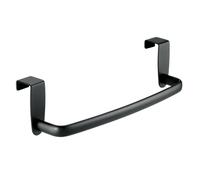 mDesign Steel Metal Over Cabinet Towel Rack Storage Organizer Bar - Matte Black