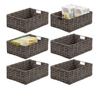 mDesign Storage Baskets - Bathroom and Bedroom Storage Basket 6 White