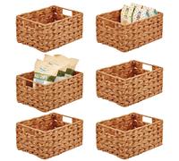 mDesign Storage Baskets - Bathroom and Bedroom Storage Basket Set - 6