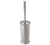 mDesign Toilet Brush Set - Hygienic Toilet Brush and Cover - Toilet Brush Holder Ideal for All Bathrooms - Grey