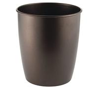 mDesign Wastebasket - Waste Paper Basket for Bathrooms, Bedrooms, Offices - Small Bathroom Bin for Waste and Rubbish - Bronze