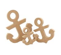MDF Anchor Multiple Sizes - Freestanding 18mm Wooden Craft Shape Blank Décor DoodleTech (Size: 200mm / Pack: 2)