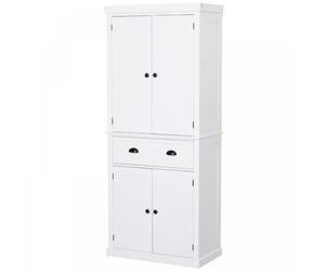 MDF Colonial Freestanding Kitchen Pantry Cabinet White - Home Living | TJ Hughes