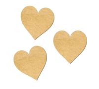 MDF Hearts Craft Blanks - Laser Cut Wooden Shapes for DIY Crafting, Painting & Decorations, Scrapbooking, Wood Heart Cutouts (Set of 3)