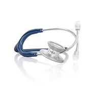 MDF Instruments, MD One Epoch Lightweight Titanium Stethoscope, Adult, Navy Blue Tube, Silver Chestpiece-Headset, MDF777T04