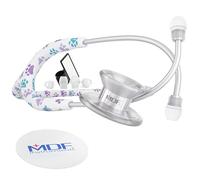 MDF Instruments, MD One Epoch Lightweight Titanium Stethoscope, Adult, Paws Tube, Silver Chestpieces-Headset, MDF777TPW