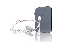MDF Instruments, MD One Epoch Lightweight Titanium Stethoscope, Adult, Sakura Tube, Silver Chestpieces-Headset, MDF777TSA+ Travel Case
