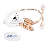 MDF Instruments, MD One Epoch Lightweight Titanium Stethoscope, Adult, White Tube, Rosegold Chestpiece-Headset, MDF777TRG29