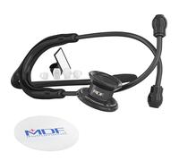 MDF Instruments, MD One Stainless Steel Premium Dual Head Pediatric Stethoscope, Black Tube, Black Chestpieces-Headset, MDF777CBO