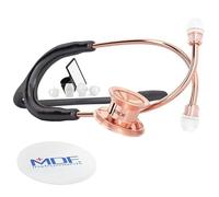MDF Instruments, MD One Stainless Steel Premium Dual Head Pediatric Stethoscope, Black Tube, Rose Gold Chestpieces-Headset, MDF777C-RG11