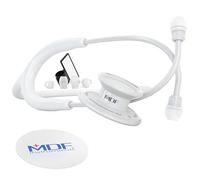 MDF Instruments, MD One Stainless Steel Premium Dual Head Stethoscope, White Tube, Whiteout Chestpieces-Headset, MDF777WO