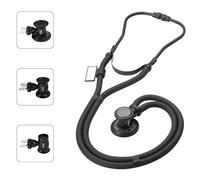 MDF Instruments, SpragueRappaport Dual Head Stethoscope with Adult, Pediatric, Black Tube, Infant Convertible chestpiece, MDF767BO