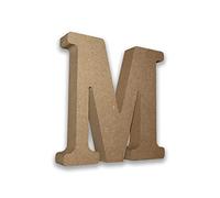 MDF Letter M - Large Free Standing Wooden Letter (13cm High x 2cm Deep) for Crafts, Personalised Names & Decor