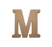 MDF Letter M - Small (10cm High x 2cm Deep) & Large Free Standing Wooden Letters for Crafts, Personalised Names & Decor