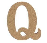 MDF Letter Q - Wooden Letter for Crafts & Personalised Names (Small: 10cm High x 2cm Deep)