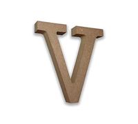 MDF Letters For Crafts - Large Wooden Letter V (13cm High X 2cm Deep) - Free Standing For Personal Names And Decor