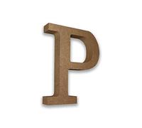 MDF Letters Wooden Letters for Crafts & Decor - Large P (13cm H x 2cm D) - Free Standing