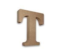 Habercrafts Large Wooden MDF Letter T (13cm High x 2cm Deep) - 1 Piece - Craft Letters