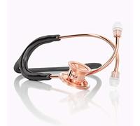 MDF MD One Stainless Steel Premium Dual Head Pediatric Stethoscope, Black Tube, Rose Gold Chestpieces-Headset, MDF777C11