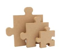 MDF Puzzle Piece Multiple Sizes - Freestanding 18mm Wooden Craft Shape Blank Décor DoodleTech (Size: 100mm / Pack: 5)
