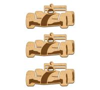 MDF Race Car Craft Blanks - Formula 1 Themed DIY Cutouts - Laser Cut Wooden Racing Car Shapes for Painting, Scrapbooking & Crafts (Set of 3)
