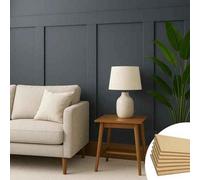 Mdf Wall Panelling Strips, Shaker Style Paintable Kit, 6 mm 10 X 100 Cm And 5 X 50 Cm Pack