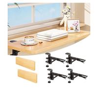 MDF Window Display Shelf for Plants, Cat Perch & Home Decor, 1/2/3 Pack Foldable Clamp-Mounted Heavy Duty Window Sill & Countertop Ledge Extension(Set of 2,LxW 19.7″x7.9″(50cmx20cm))