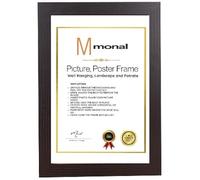MDF Wood Photo Frame | Shatterproof Plexiglass | Modern Design | 20" × 16" (50.8 x 40.6cm) | Black