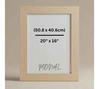 Mdf Wood Photo Frame Shatterproof Plexiglass Modern Design - 20" X 16" (50.8 X 40.6Cm) - Oak