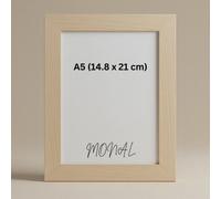 Mdf Wood Photo Frame Shatterproof Plexiglass Modern Design - A5 (14.8 X 21 Cm) - Oak