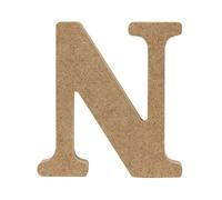 MDF Wooden Letters for Crafts - Letter N (Small 10cm High x 2cm Deep) Large Free Standing for Personalised Names & Decor