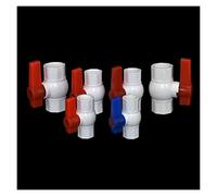 MDFCWJATHI Hose Fittings Hose Adapters 1/2" 3/4" 2" 1" PVC Ball Valve DN15 DN20 DN25 PVC Water Valve Garden Faucet Melt Pipe Fittings 10 Pieces (Color : DN15x20mm) MDFCWJATHI