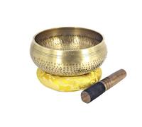 MDFCZXP 20CM Tibetan Singing Bowl Set Large, Nepal Handmade Meditation Yoga Bowl Set,Brown,20cm